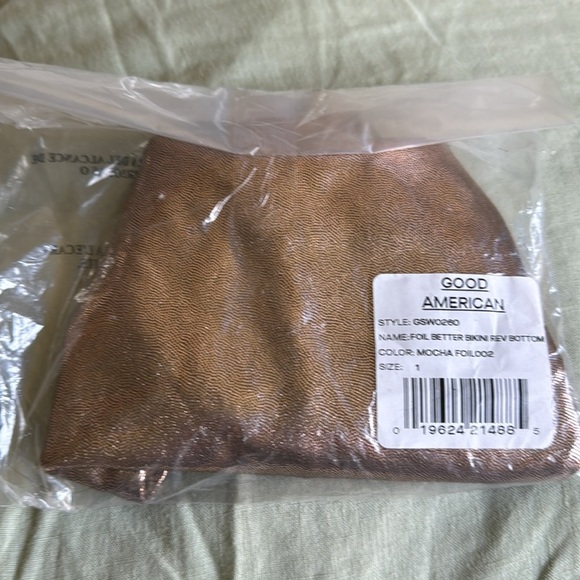 Good American Better Bikini Bottom in Mocha Foil - Picture 9 of 10